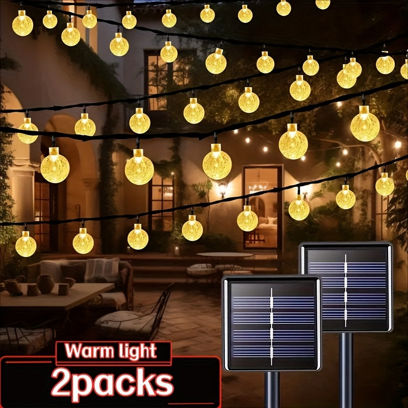 Solar Crystal Ball String Lights For Garden Wedding