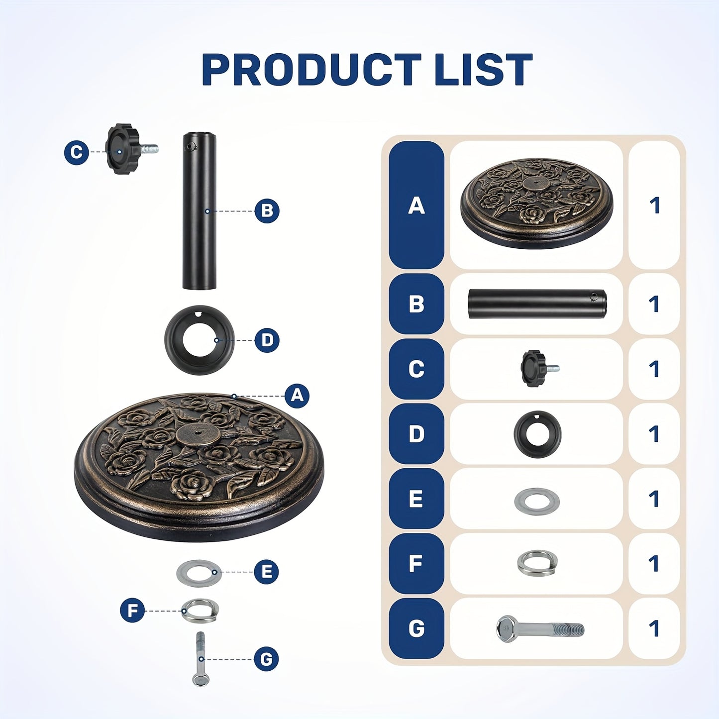 Simple Deluxe Heavy Duty Patio Umbrella Base Stand Anchor