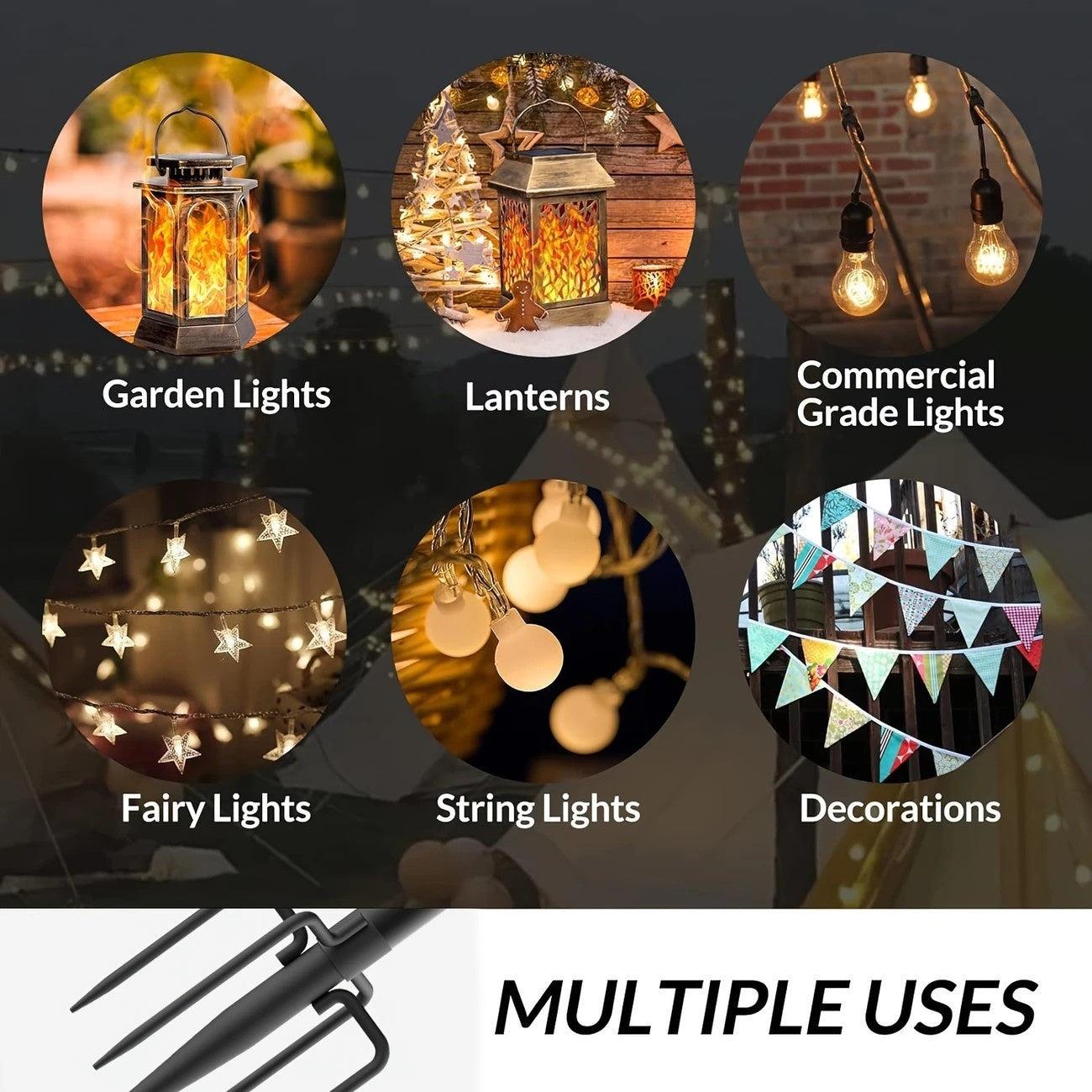 Adjustable Heavy Duty Outdoor String Light Pole For Patio