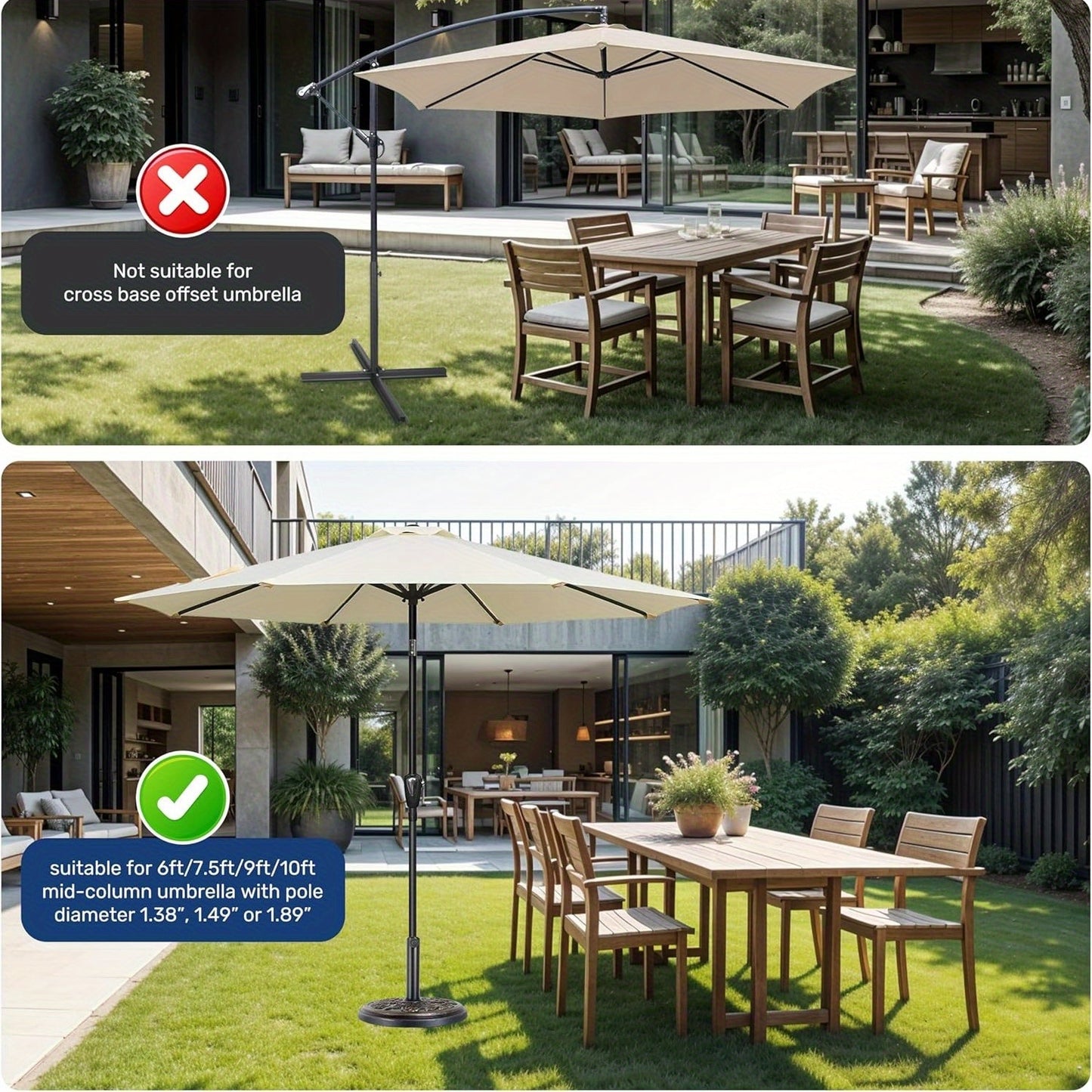 Simple Deluxe Heavy Duty Patio Umbrella Base Stand Anchor