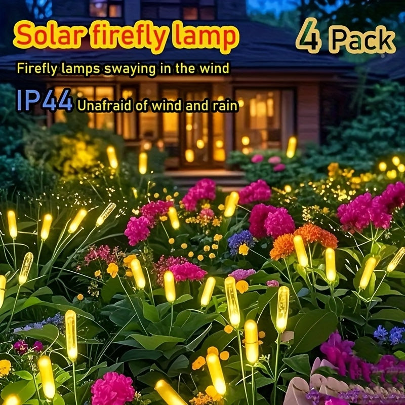 Solar Garden Reed Lights Set With Bright Led Outdoor Paths