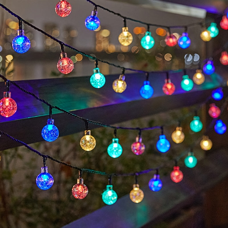 Solar Crystal Ball String Lights For Garden Wedding