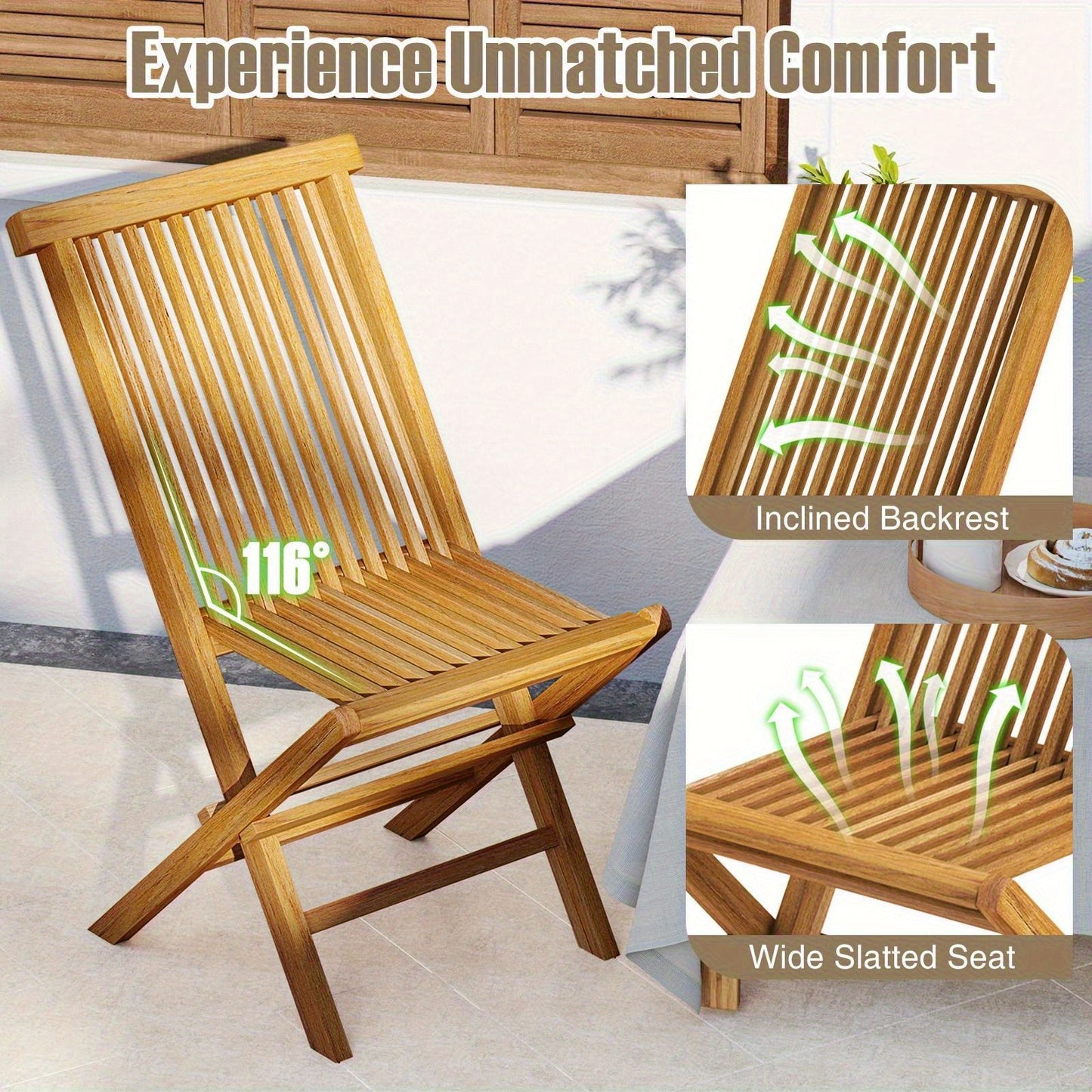 LIFEZEAL Portable Folding Patio Chairs Set for Outdoor Relaxation