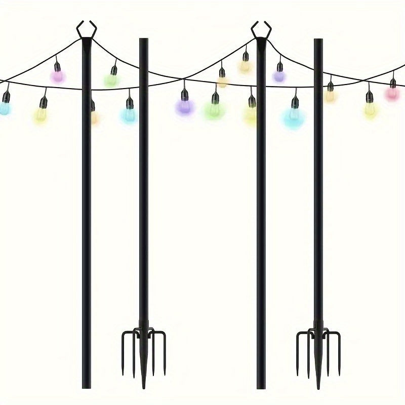 Adjustable Heavy Duty Outdoor String Light Pole For Patio