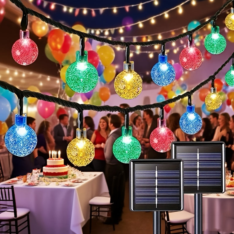 Solar Crystal Ball String Lights For Garden Wedding