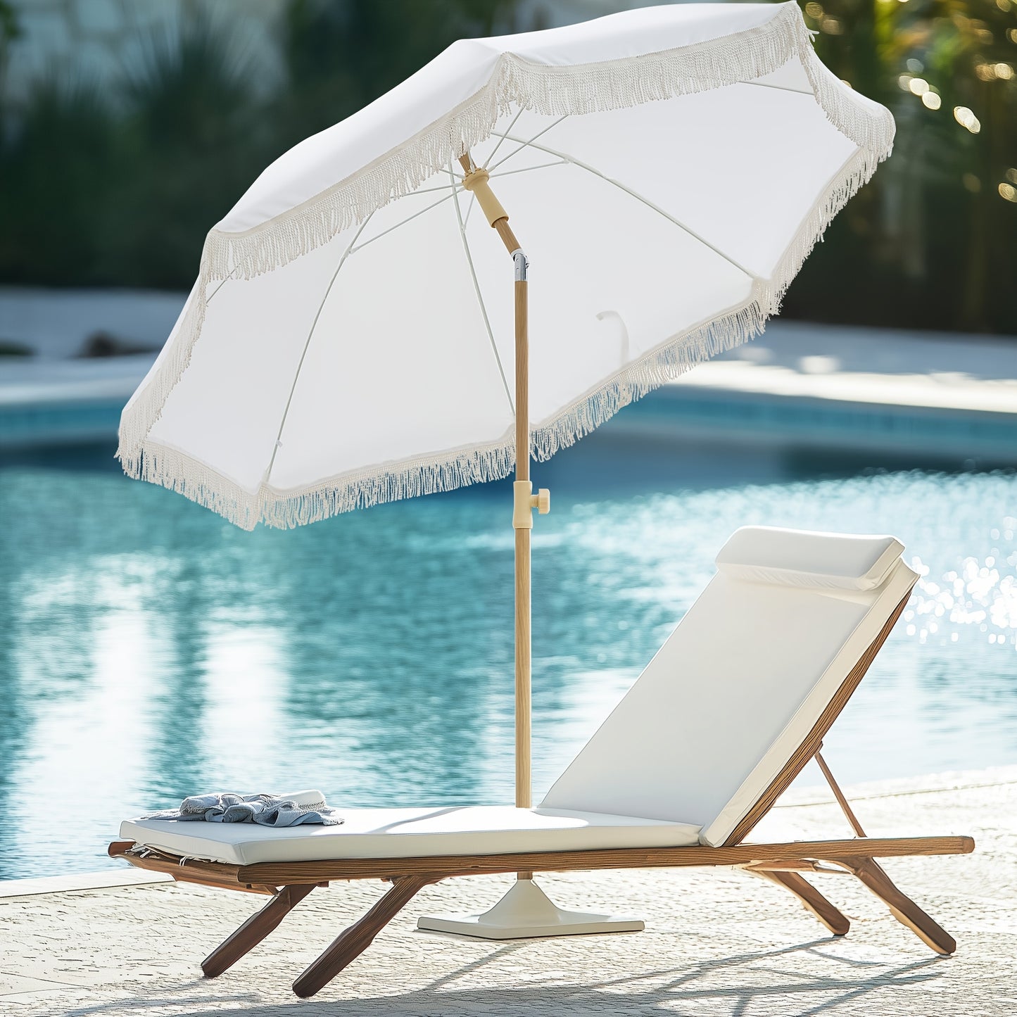 Patio Umbrella With UPF 50 Protection Tilt Push Button