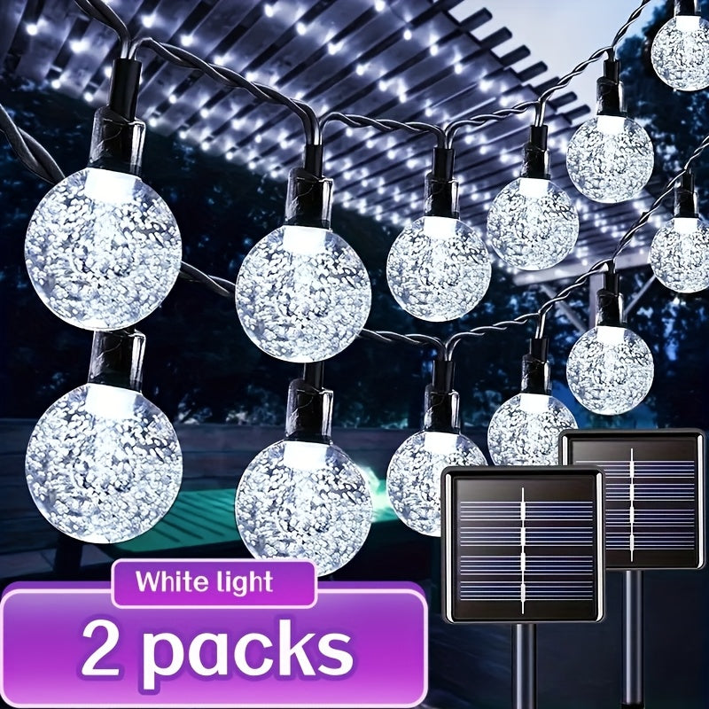 Solar Crystal Ball String Lights For Garden Wedding