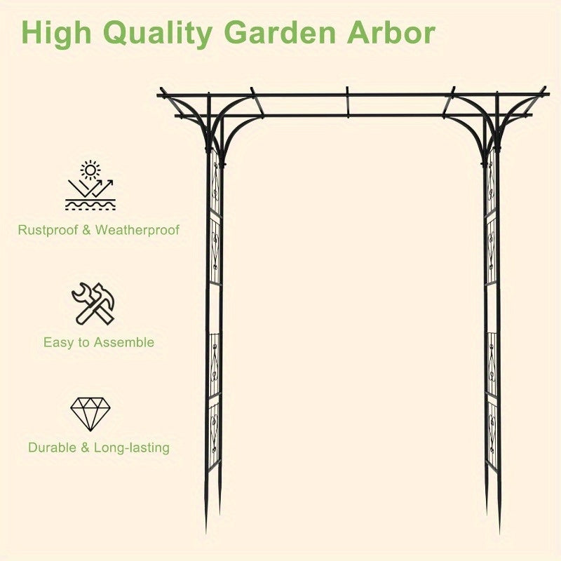 Elegant Metal Garden Arch Arbor With Lattice For Events