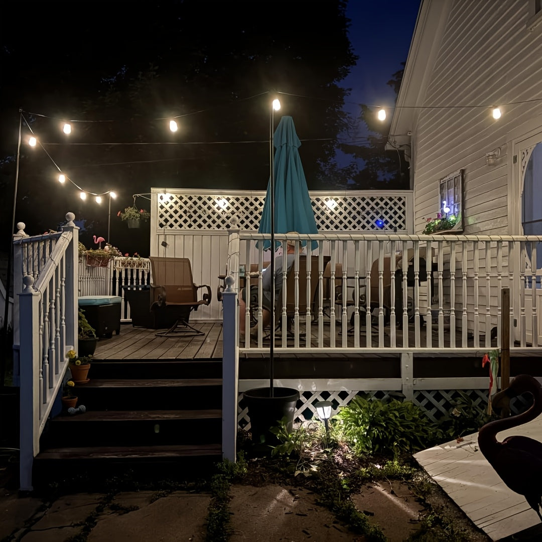 Adjustable Heavy Duty Outdoor String Light Pole For Patio