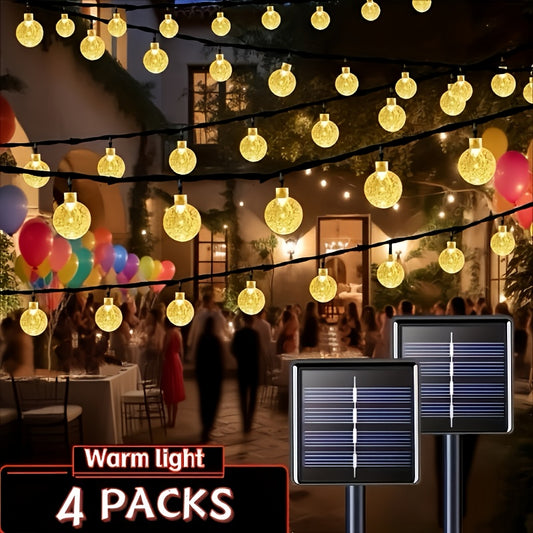 Solar Crystal Ball String Lights For Garden Wedding