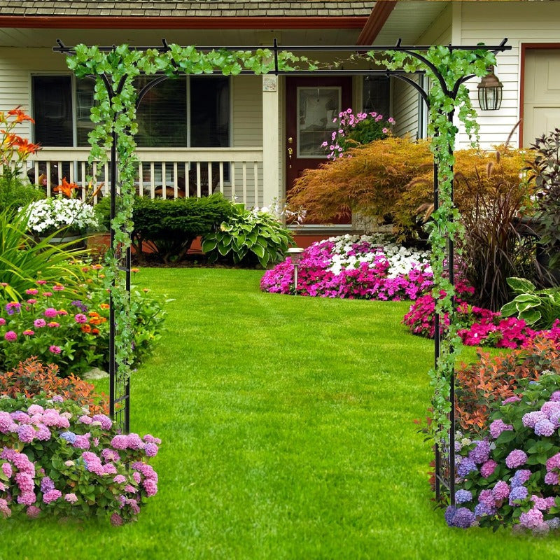 Elegant Metal Garden Arch Arbor With Lattice For Events