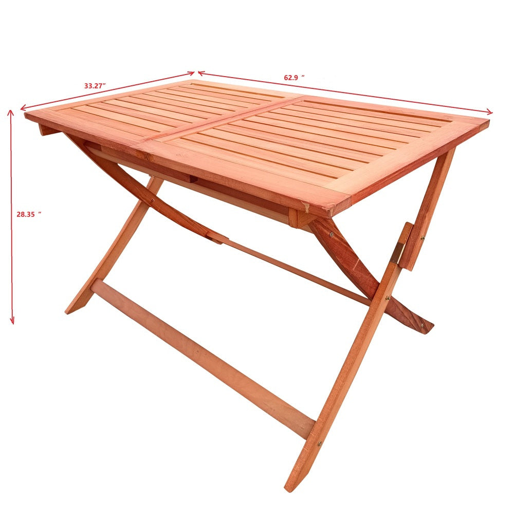 Foldable Patio Dining Set With Four Folding Chairs Easy