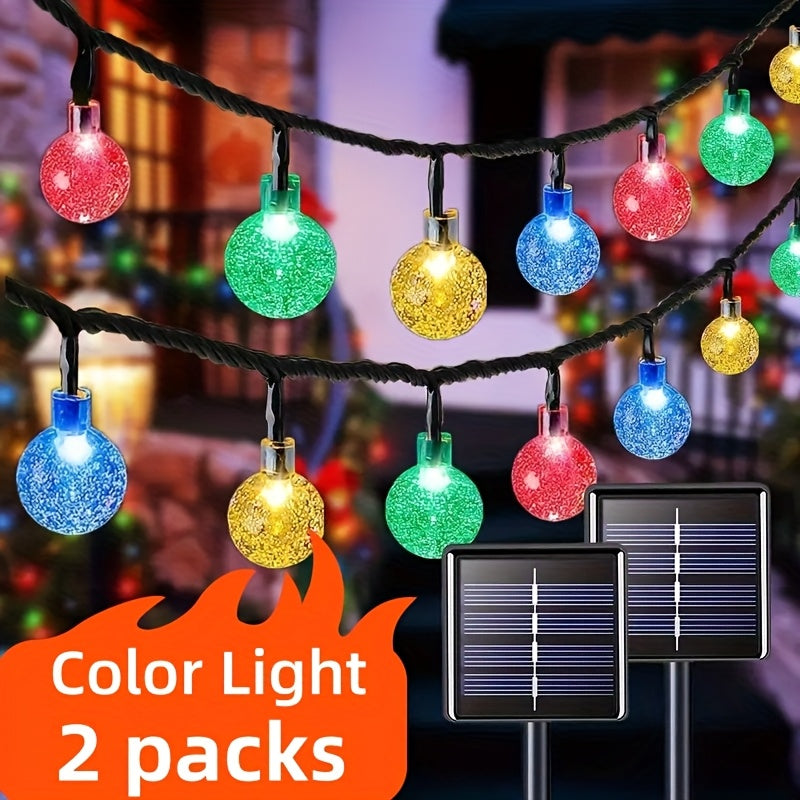 Solar Crystal Ball String Lights For Garden Wedding