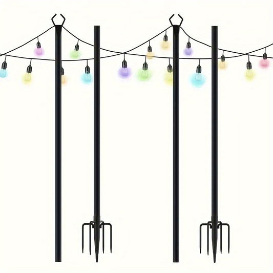 Adjustable Heavy Duty Outdoor String Light Pole For Patio