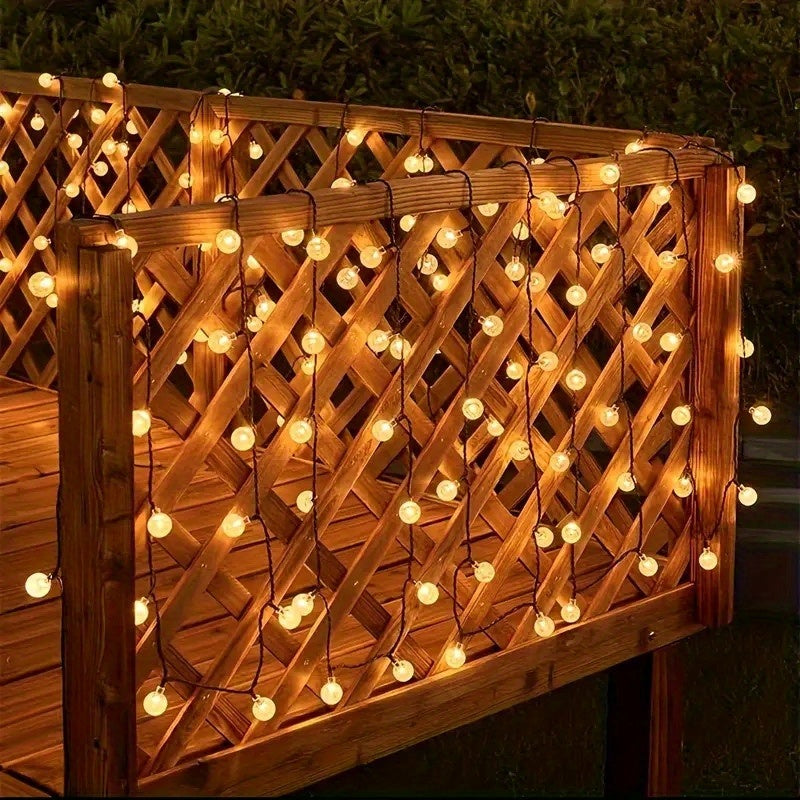 Solar Crystal Ball String Lights For Garden Wedding