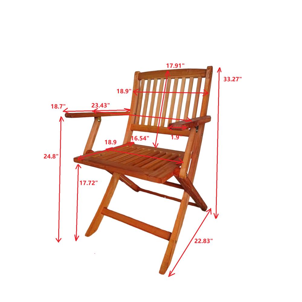 Foldable Patio Dining Set With Four Folding Chairs Easy