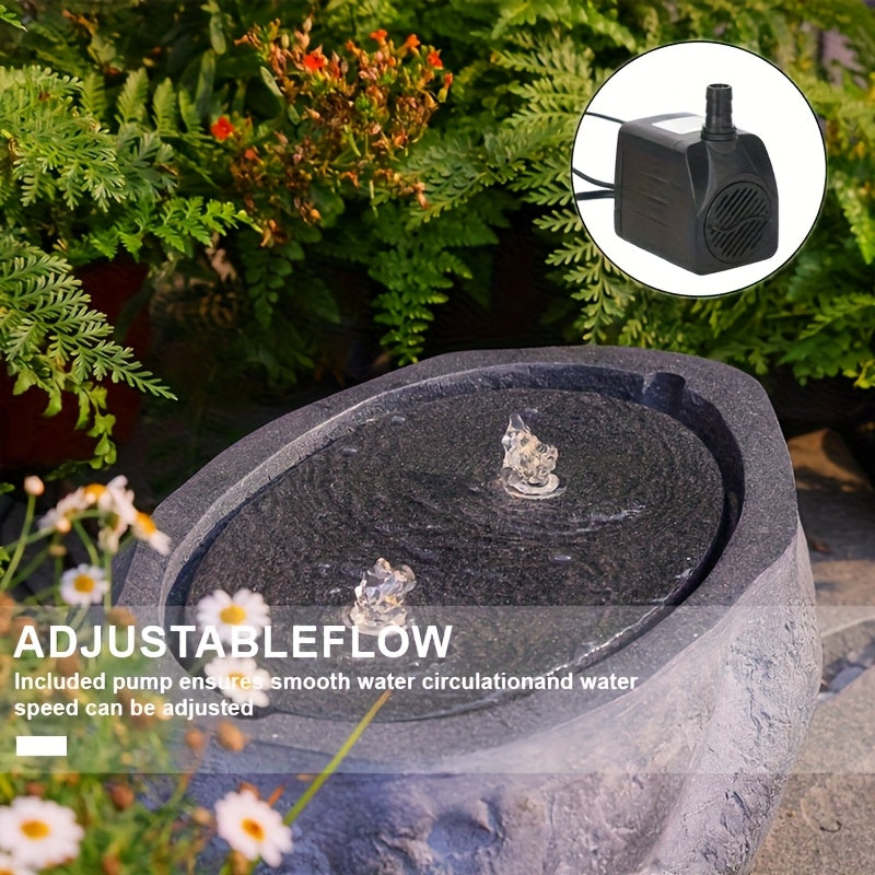 Outdoor Garden Sphere Water Fountain with Lights and Pump