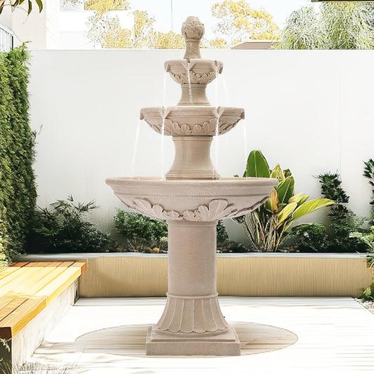 Elegant Outdoor Pineapple Italian Cascading Garden Fountain