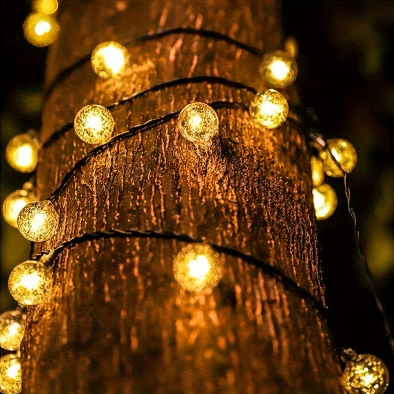 Solar Crystal Ball String Lights For Garden Wedding